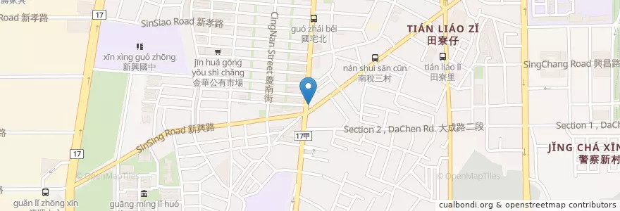 Mapa de ubicacion de 台安藥局 en 臺灣, 臺南市, 南區.