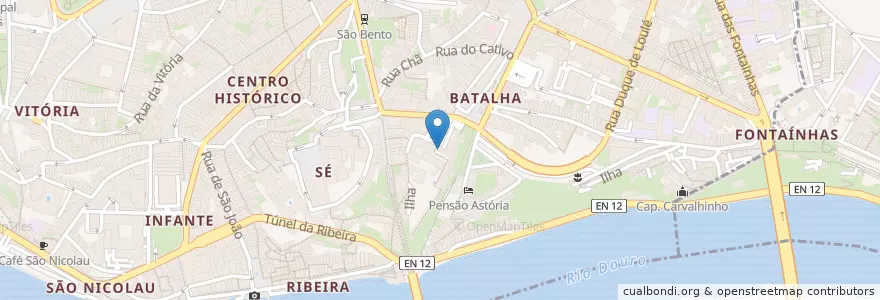 Mapa de ubicacion de Associação Dom António Barroso en Portugal, Norte, Porto, Área Metropolitana Do Porto, Porto, Vila Nova De Gaia, Cedofeita, Santo Ildefonso, Sé, Miragaia, São Nicolau E Vitória.