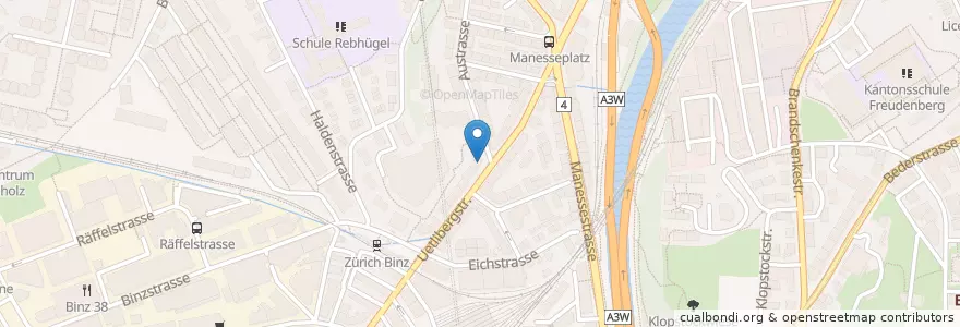 Mapa de ubicacion de Ploy-Thai en Schweiz/Suisse/Svizzera/Svizra, Zürich, Bezirk Zürich, Zürich.