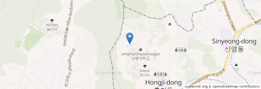 Mapa de ubicacion de 상명대학교 사범대학 부속여자중학교 en Республика Корея, Сеул, 부암동, 홍은1동.