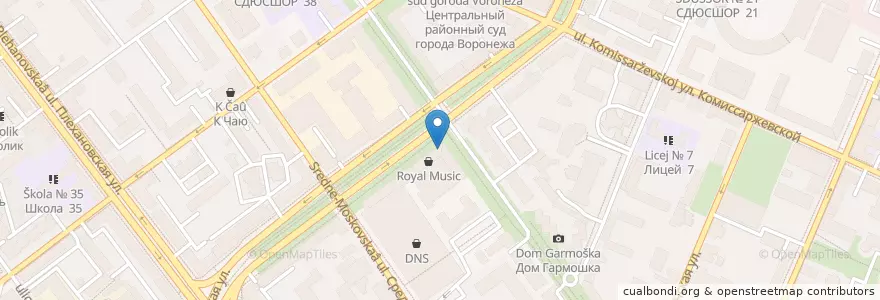 Mapa de ubicacion de Институт менеджмента, маркетинга и финансов en Russia, Central Federal District, Voronezh Oblast, Voronezh.