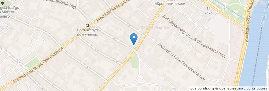 Mapa de ubicacion de G Lounge en Россия, Центральный Федеральный Округ, Москва, Центральный Административный Округ, Район Хамовники.