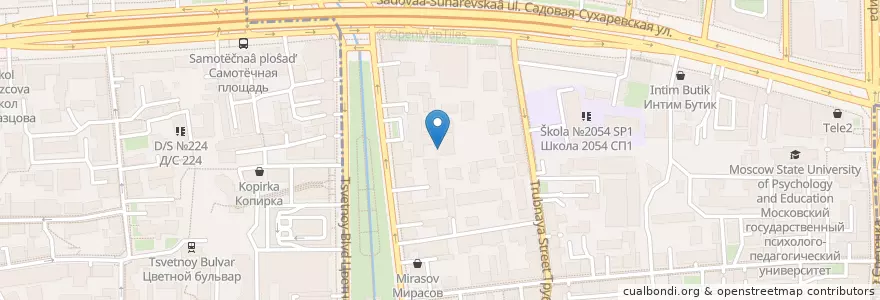Mapa de ubicacion de БирХаус en Rusland, Centraal Federaal District, Moskou, Центральный Административный Округ, Мещанский Район.