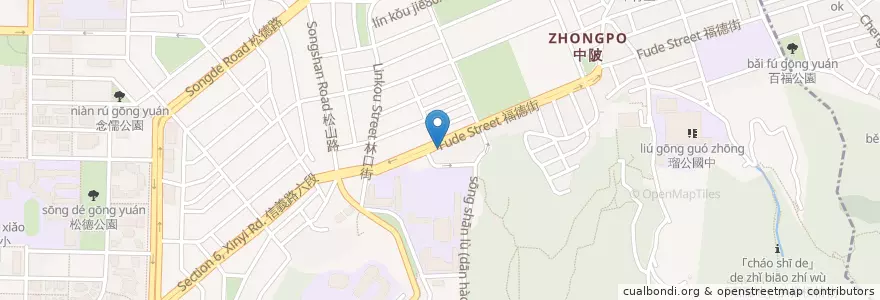 Mapa de ubicacion de 南文宮 en تایوان, 新北市, تایپه, 信義區.