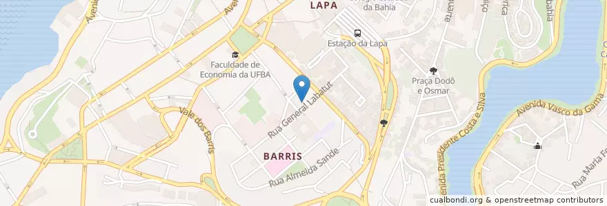 Mapa de ubicacion de Divino Piacere en 브라질, 북동지방, 바이아, Região Metropolitana De Salvador, Região Geográfica Intermediária De Salvador, Microrregião De Salvador, 사우바도르.