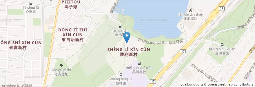 Mapa de ubicacion de 三牛牛肉麵 en Tayvan, Kaohsiung, 左營區.