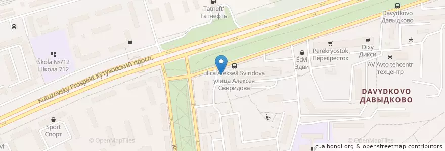 Mapa de ubicacion de Инвитро en Russia, Distretto Federale Centrale, Москва, Западный Административный Округ, Район Фили-Давыдково.