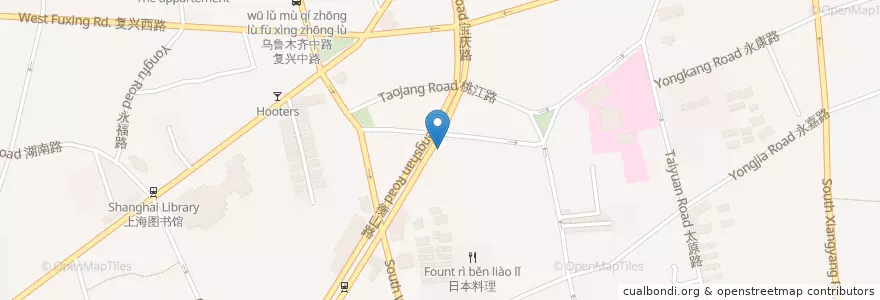 Mapa de ubicacion de Zapata's en Chine, Shanghai, District De Xuhui.