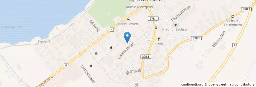 Mapa de ubicacion de Schule Sachsen en Швейцария, Обвальден, Sachseln.