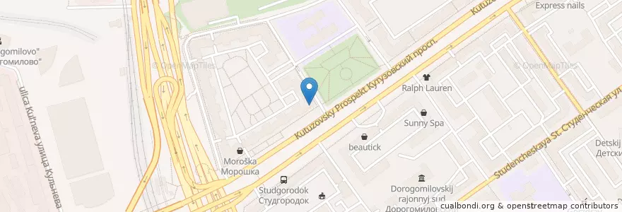 Mapa de ubicacion de Мегастом en Россия, Центральный Федеральный Округ, Москва, Западный Административный Округ, Район Дорогомилово.