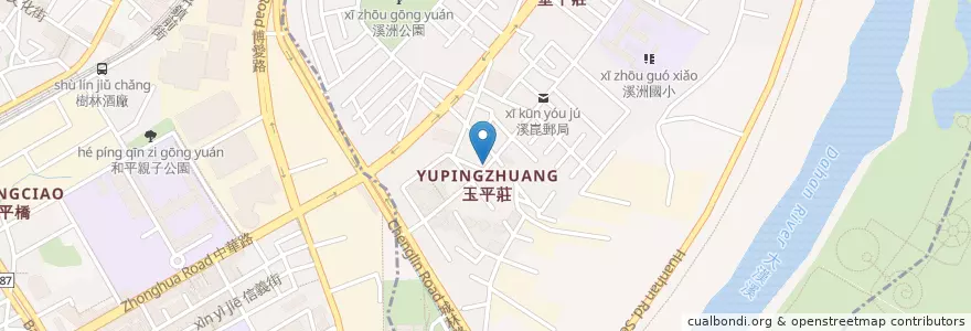 Mapa de ubicacion de 炒翻天 en Taiwan, 新北市, 樹林區.