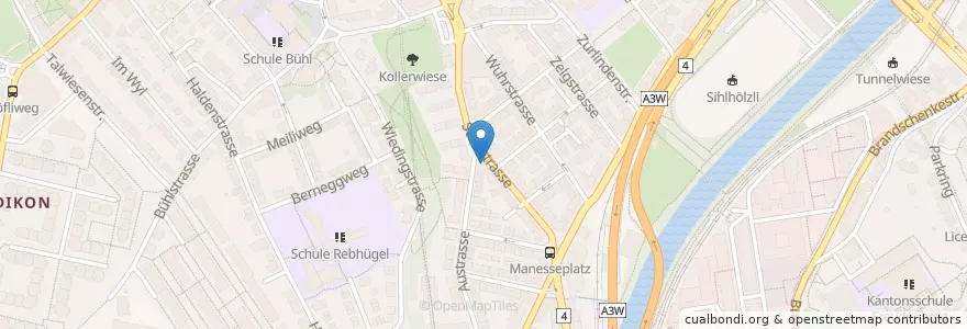 Mapa de ubicacion de World's End en Switzerland, Zurich, District Zurich, Zurich.