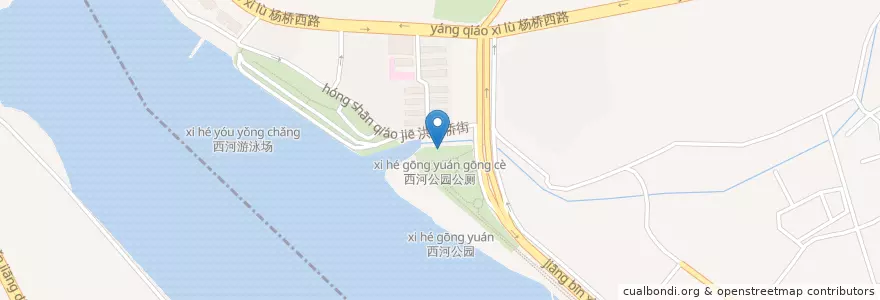 Mapa de ubicacion de 西河公园公厕 en 중국, 푸젠성, 福州市, 창산구.