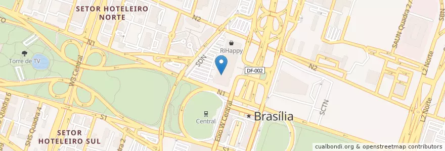 Mapa de ubicacion de Caixa en Brezilya, Região Integrada De Desenvolvimento Do Distrito Federal E Entorno, Orta-Batı Bölgesi, Federal Bölge, Região Geográfica Intermediária Do Distrito Federal, Região Geográfica Imediata Do Distrito Federal, Plano Piloto.