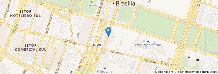 Mapa de ubicacion de Polícia Civil Posto Brasília Centro Touring en Бразилия, Região Integrada De Desenvolvimento Do Distrito Federal E Entorno, Центрально-Западный Регион, Федеральный Округ, Região Geográfica Intermediária Do Distrito Federal, Região Geográfica Imediata Do Distrito Federal, Бразилиа.