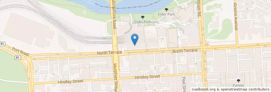 Mapa de ubicacion de Adelaide Convention Centre Carpark en Australia, Australia Meridionale, Adelaide, Adelaide City Council.