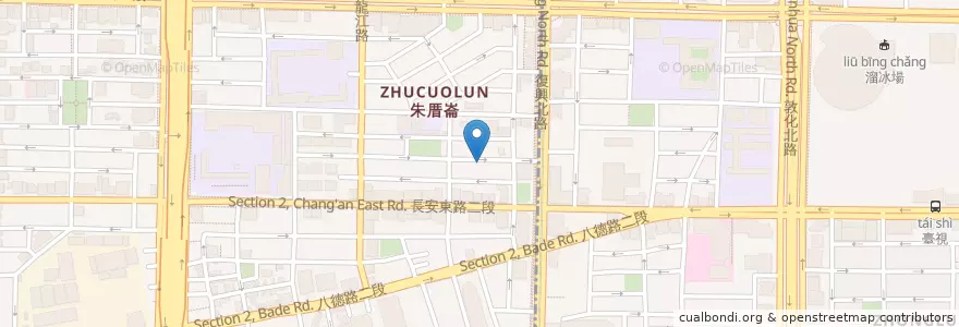 Mapa de ubicacion de 寬谷有限公司 en 타이완, 신베이 시, 타이베이시, 중산 구.