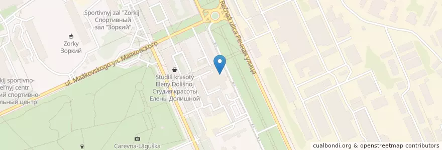 Mapa de ubicacion de А-мега en Russie, District Fédéral Central, Oblast De Moscou, Городской Округ Красногорск.