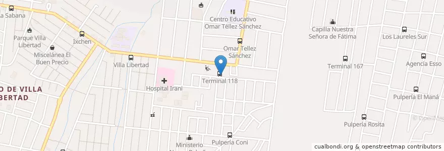 Mapa de ubicacion de Farmacia Laureles Sur en Nicarágua, Departamento De Managua, Managua (Municipio).