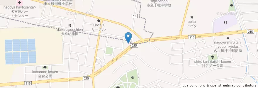 Mapa de ubicacion de まるさ水産 en 日本, 愛知県, 名古屋市, 東区, 千種区.
