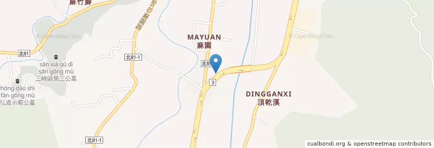 Mapa de ubicacion de 大同橋甕仔雞 en Taiwan, 新北市, 三峽區.