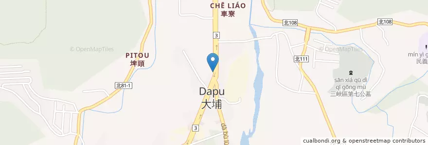 Mapa de ubicacion de 興發藥局 en Tayvan, 新北市, 三峽區.