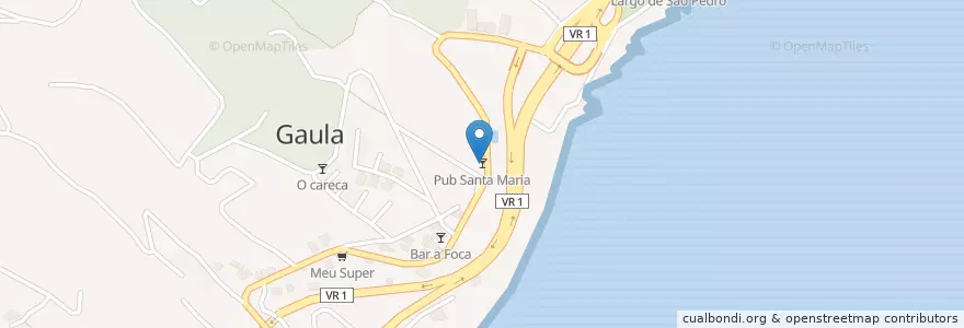 Mapa de ubicacion de Pub Santa Maria en Portugal, Santa Cruz, Santa Cruz.