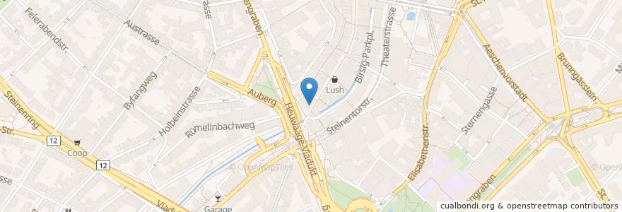 Mapa de ubicacion de Restaurant Pizzeria Margherita en Schweiz/Suisse/Svizzera/Svizra, Basel-Stadt, Basel.