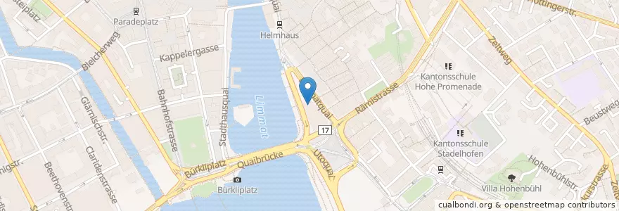 Mapa de ubicacion de Terrasse Restaurant en Zwitserland, Zürich, Bezirk Zürich, Zürich.