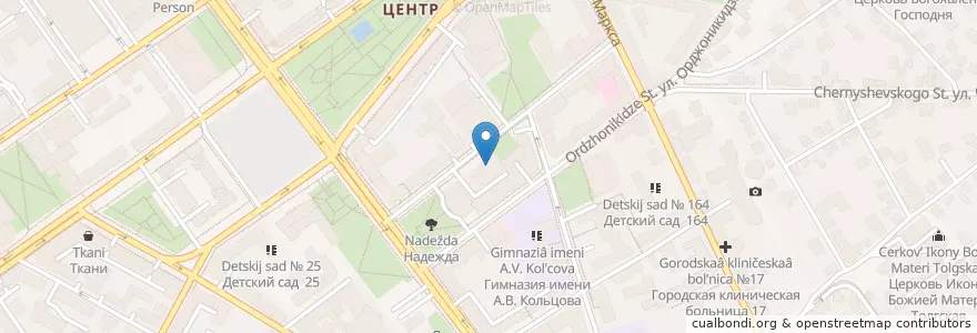 Mapa de ubicacion de Актёр en Russland, Föderationskreis Zentralrussland, Oblast Woronesch, Городской Округ Воронеж.