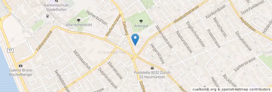 Mapa de ubicacion de Nooba en Switzerland, Zurich, District Zurich, Zurich.