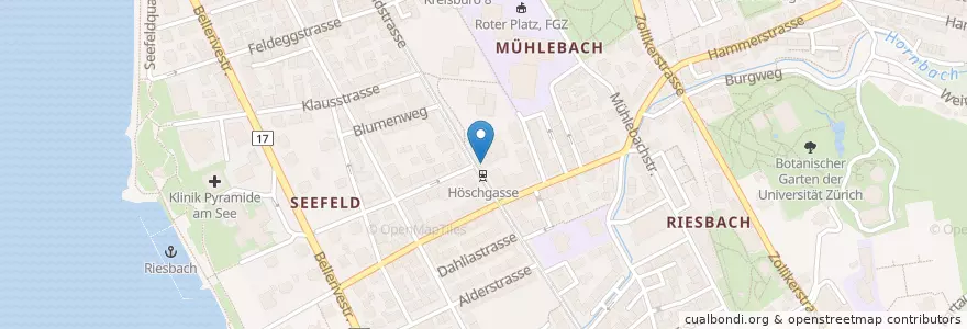 Mapa de ubicacion de Yooji's en Switzerland, Zurich, District Zurich, Zurich.
