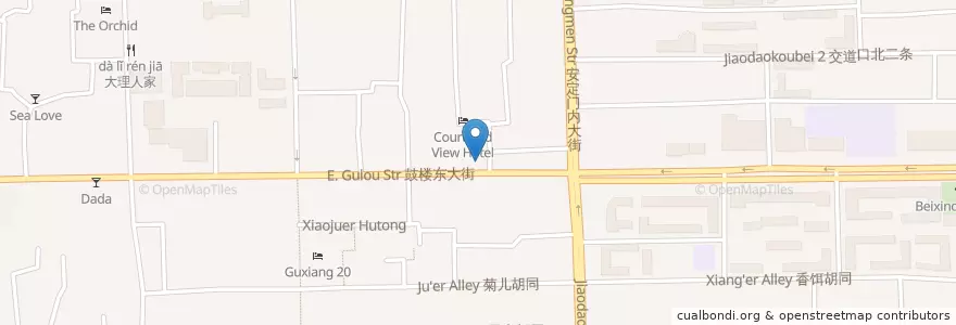 Mapa de ubicacion de Guitar Bar en 中国, 北京市, 河北省, 东城区.
