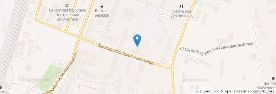 Mapa de ubicacion de Школа № 1 en ロシア, 中央連邦管区, モスクワ州, Дмитровский Городской Округ.