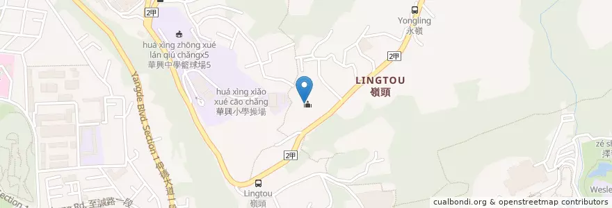 Mapa de ubicacion de 各各他浸信會 en تایوان, 新北市, تایپه, 士林區.