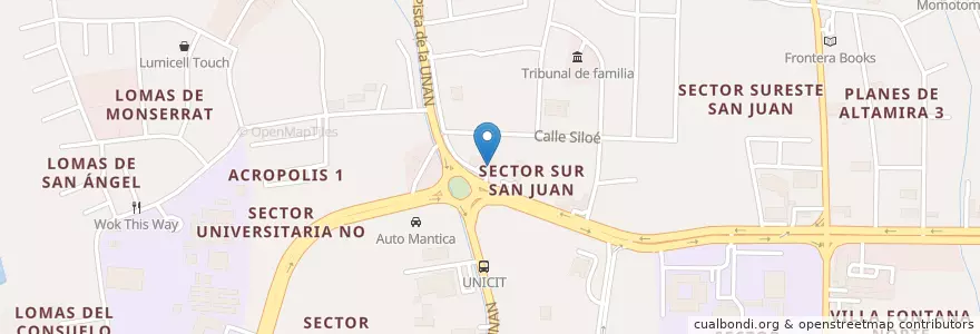 Mapa de ubicacion de Ron Kon Rolas en Nicaragua, Departamento De Managua, Managua (Municipio).