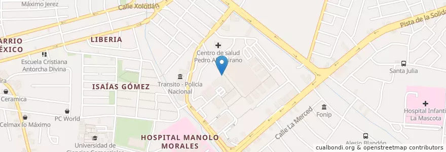 Mapa de ubicacion de BDF en Nicarágua, Departamento De Managua, Managua (Municipio).