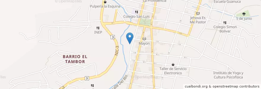 Mapa de ubicacion de Bomberos de Matagalpa en ニカラグア, マタガルパ県, Matagalpa (Municipio).