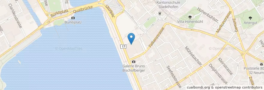 Mapa de ubicacion de Belcanto en Switzerland, Zurich, District Zurich, Zurich.