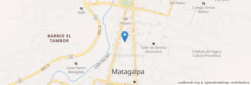 Mapa de ubicacion de Tae Kwon Do en Nikaragua, Matagalpa, Matagalpa (Municipio).