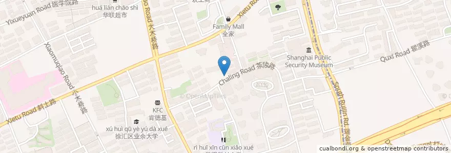 Mapa de ubicacion de 公共厕所 en Chine, Shanghai, District De Xuhui.