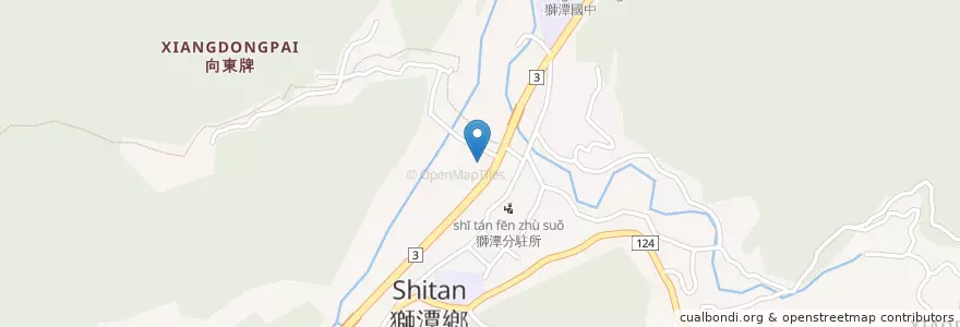 Mapa de ubicacion de 獅潭義民廟 en Taiwan, 臺灣省, 苗栗縣, 獅潭鄉.