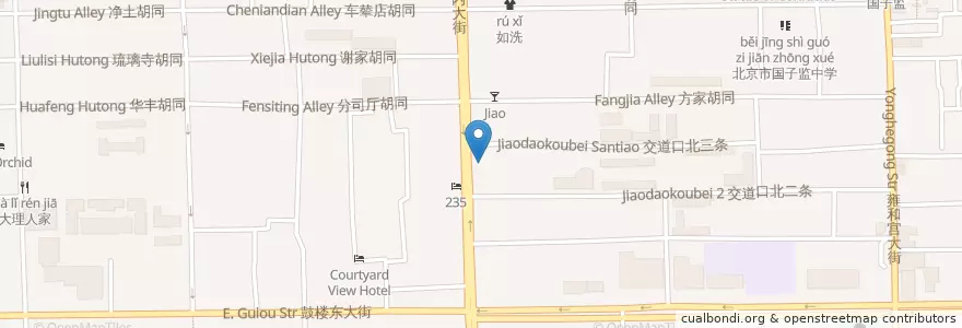 Mapa de ubicacion de Xian'r Lao Man en China, Pequim, Hebei, 东城区.