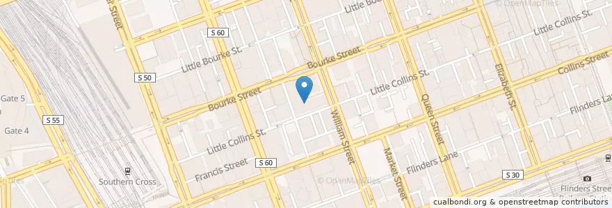 Mapa de ubicacion de Famish'd en Australien, Victoria, City Of Melbourne.