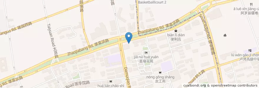 Mapa de ubicacion de 农业银行 en China, Shanghai, Xuhui District.