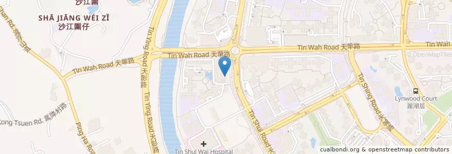 Mapa de ubicacion de 天華邨停車場 Tin Wah Estate Car Park en Китай, Гонконг, Гуандун, Новые Территории, 元朗區 Yuen Long District.