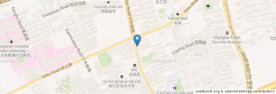 Mapa de ubicacion de 工商银行 en China, Shanghái, Xuhui.
