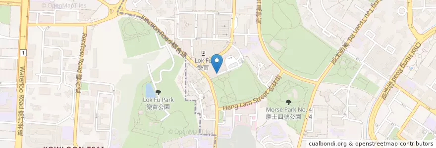 Mapa de ubicacion de 樂富廣場B區停車場 Lok Fu Plaza Zone B Car Park en Chine, Guangdong, Hong Kong, Nouveaux Territoires, Kowloon, 黃大仙區 Wong Tai Sin District, 九龍城區 Kowloon City District.