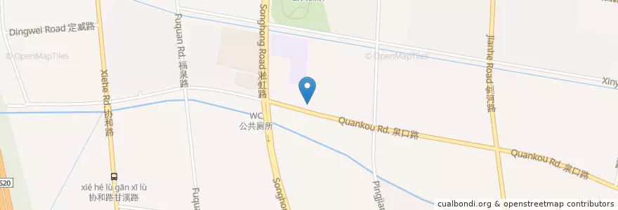 Mapa de ubicacion de 得一大药房 en China, Shanghái, Changning.