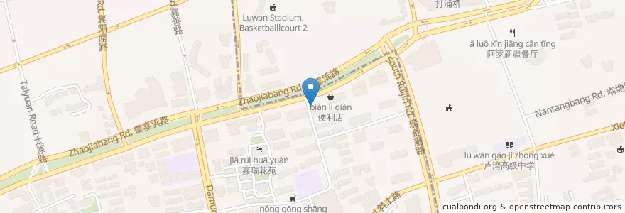 Mapa de ubicacion de 青年餐厅 en 中国, 上海市, 徐汇区.